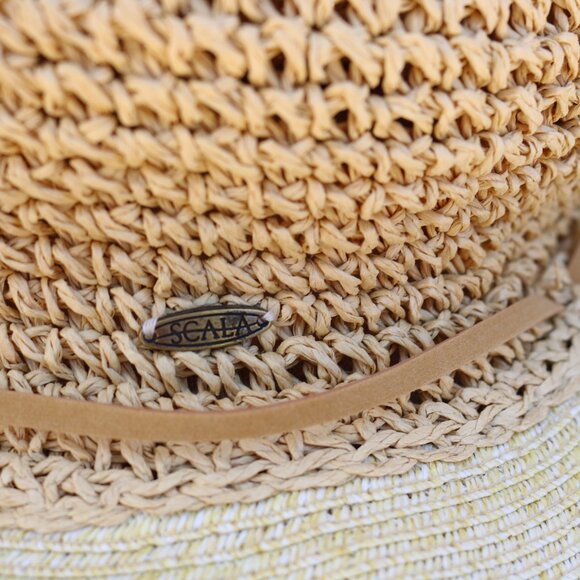 The Scala Collection Packable Beach Travel Crocheted Sun Hat Women - Picture 3 of 14